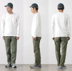 BARNS / BR-1106 Jersey Crew Neck L/S Pocket T-Shirt