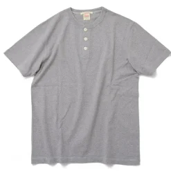 BARNS / BR-8146 Knitsted Henley Neck Short Sleeve Crew Neck T-Shirt