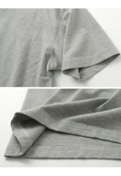 BARNS / Cozun knitted vintage gusset short sleeve crew neck T-shirt