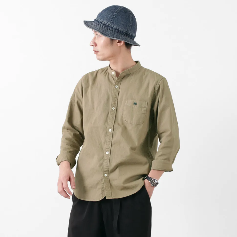 BARNS / Ox Band Collar Shirt