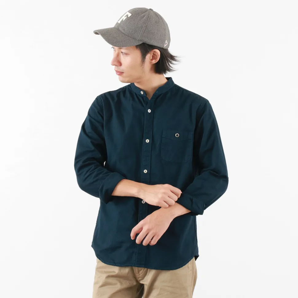 BARNS / Ox Band Collar Shirt