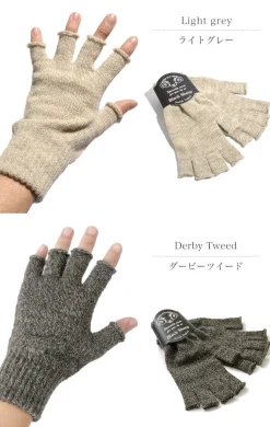 BLACK SHEEP / Fingerless knit gloves