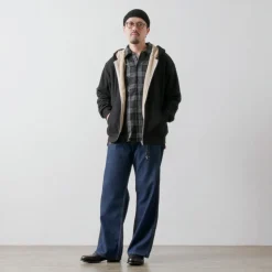 BURLAP OUTFITTER / Grid Fleece Lined Zip Hoodie