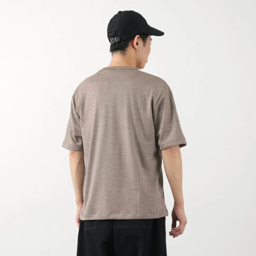 BURLAP OUTFITTER / Short Sleeve Merino Wool Pocket T-Shirt
