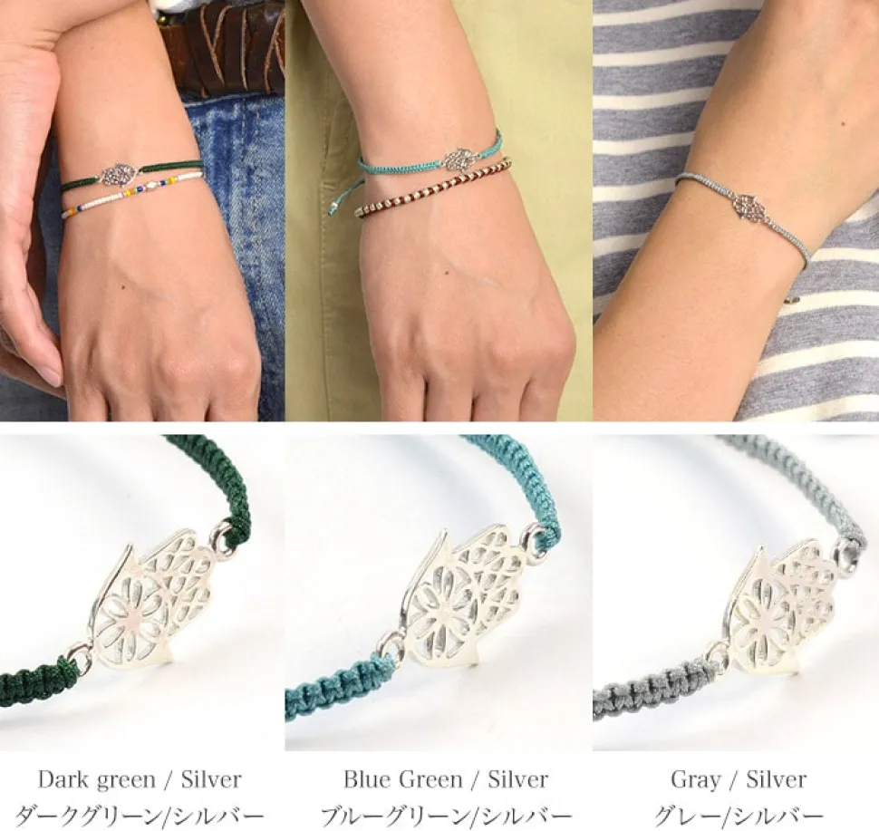 CHALISA T.. / Hamsa Hand Knotted Cord Bracelet