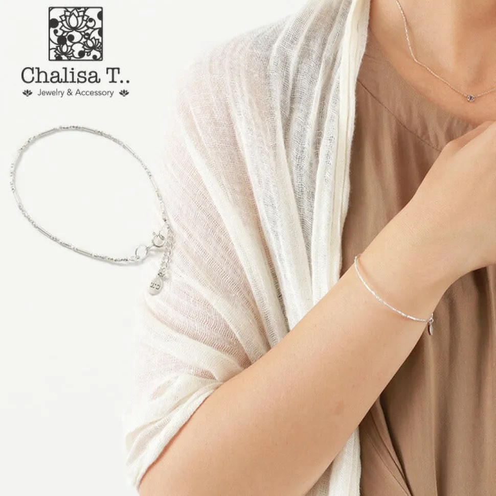 CHALISA T.. / Multi-cut Karen silver beads & tube beads / bracelet