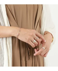CHALISA T.. / Multi-cut Karen silver beads & tube beads / bracelet