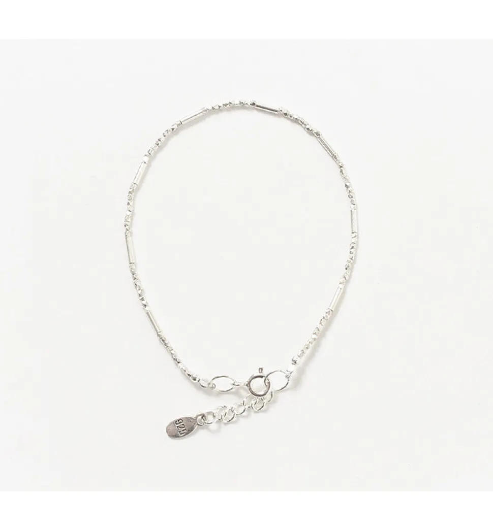 CHALISA T.. / Multi-cut Karen silver beads & tube beads / bracelet