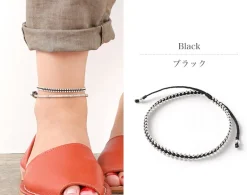 CHALISA T.. / Silver Ball Bead Duo Anklet