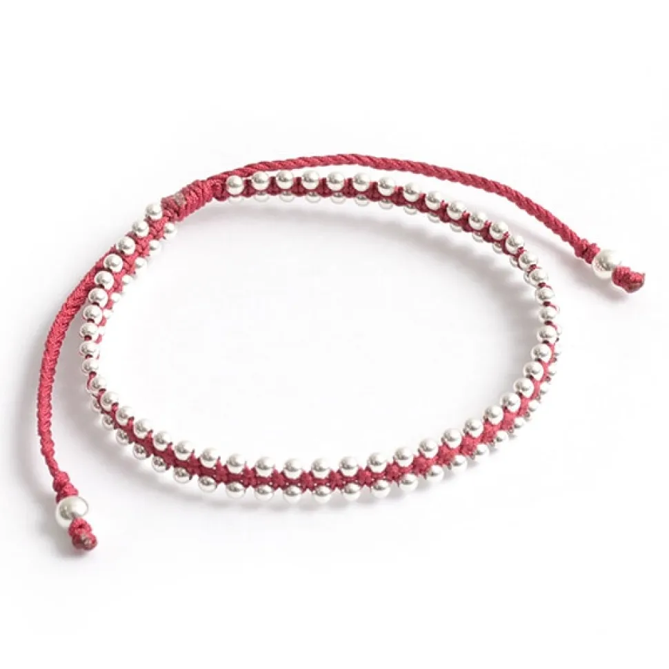 CHALISA T.. / Silver Ball Beads Duo Bracelet