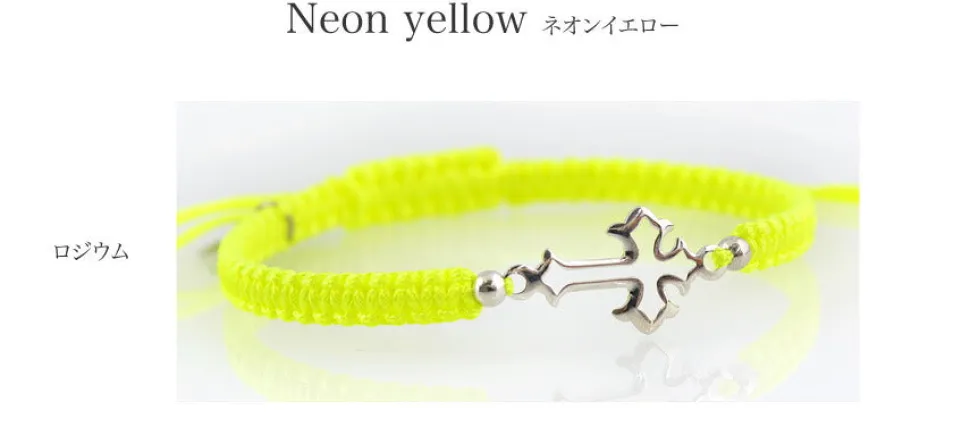 CHALISA T.. / Silver Cross Knotting Cord Anklet