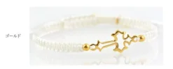 CHALISA T.. / Silver cross notched cord bracelet