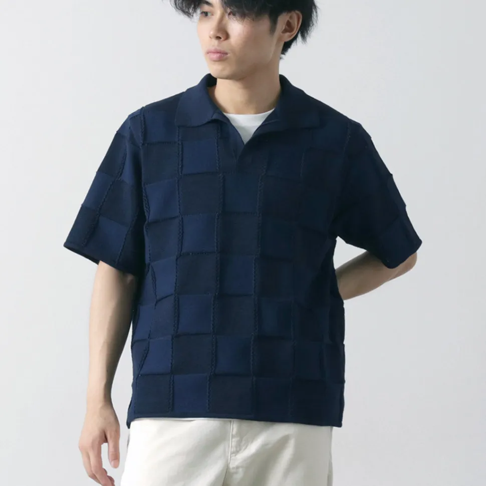 COOHEM / Links Check Knit Pullover