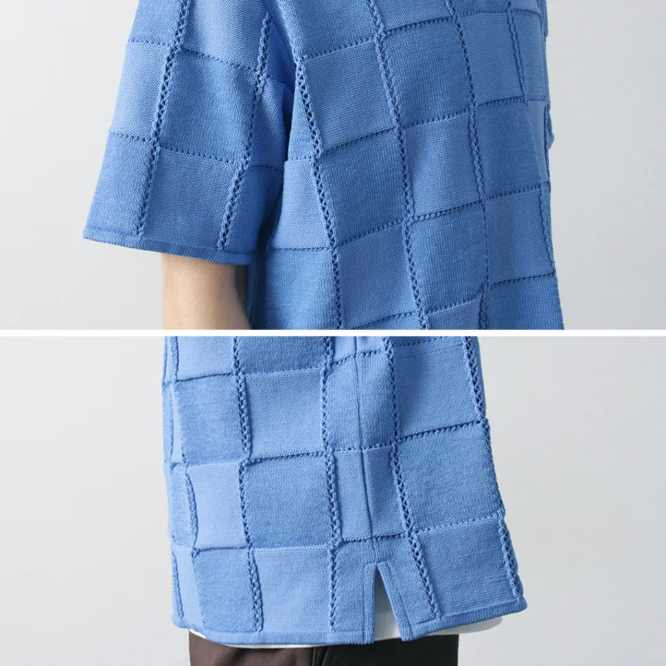 COOHEM / Links Check Knit Pullover