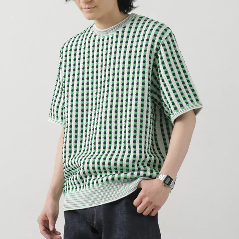 COOHEM / Retro Wave Knit Pullover