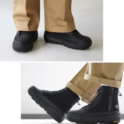 DESCENTE / High Cut Side Zip Lace Up Boots