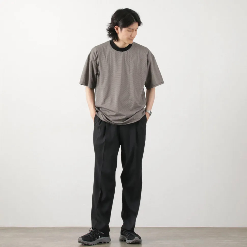 FLISTFIA / Loose fit Striped crew neck T-shirt
