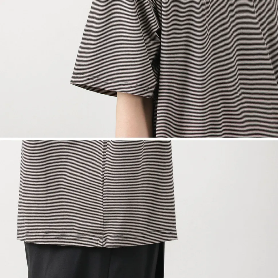 FLISTFIA / Loose fit Striped crew neck T-shirt