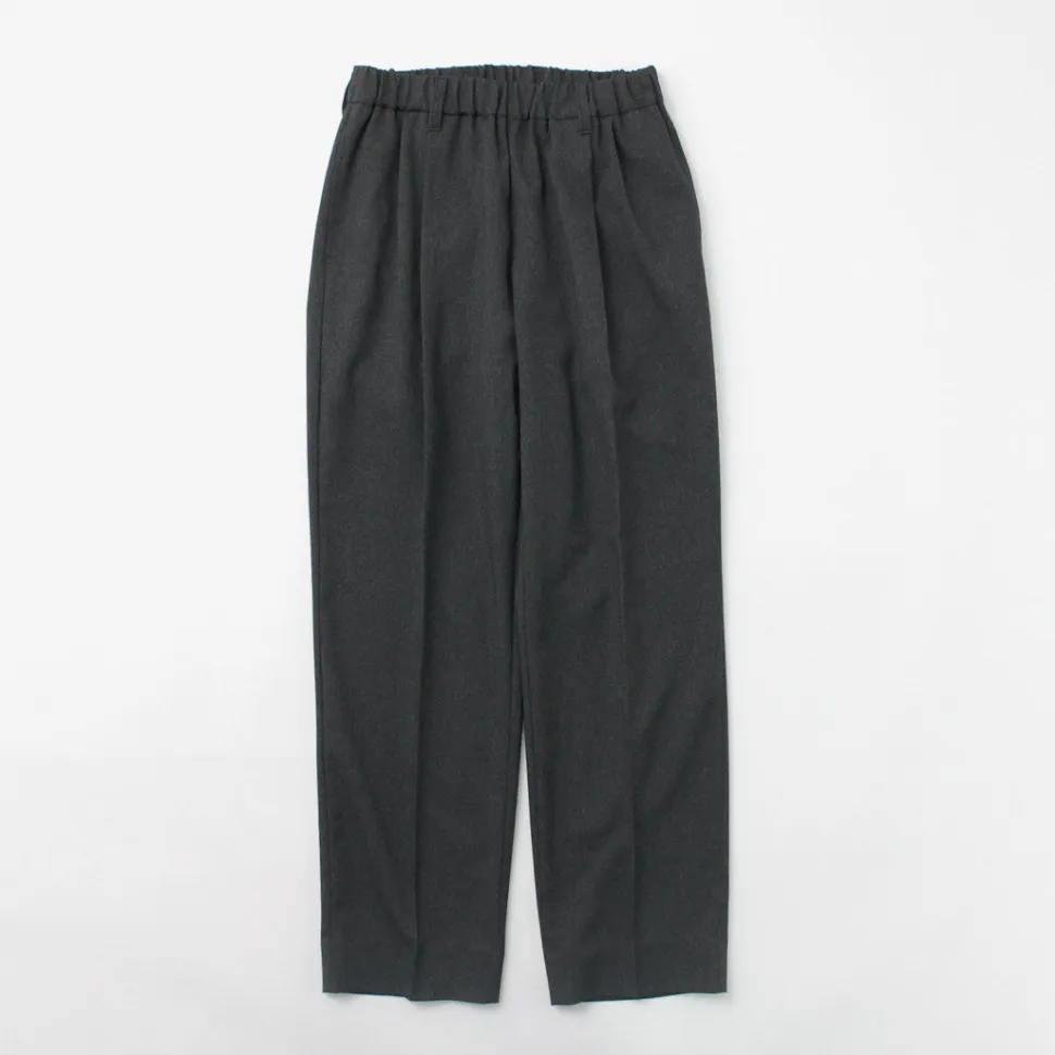 FLISTFIA / Wool-like Tuck Wide Trouesrs