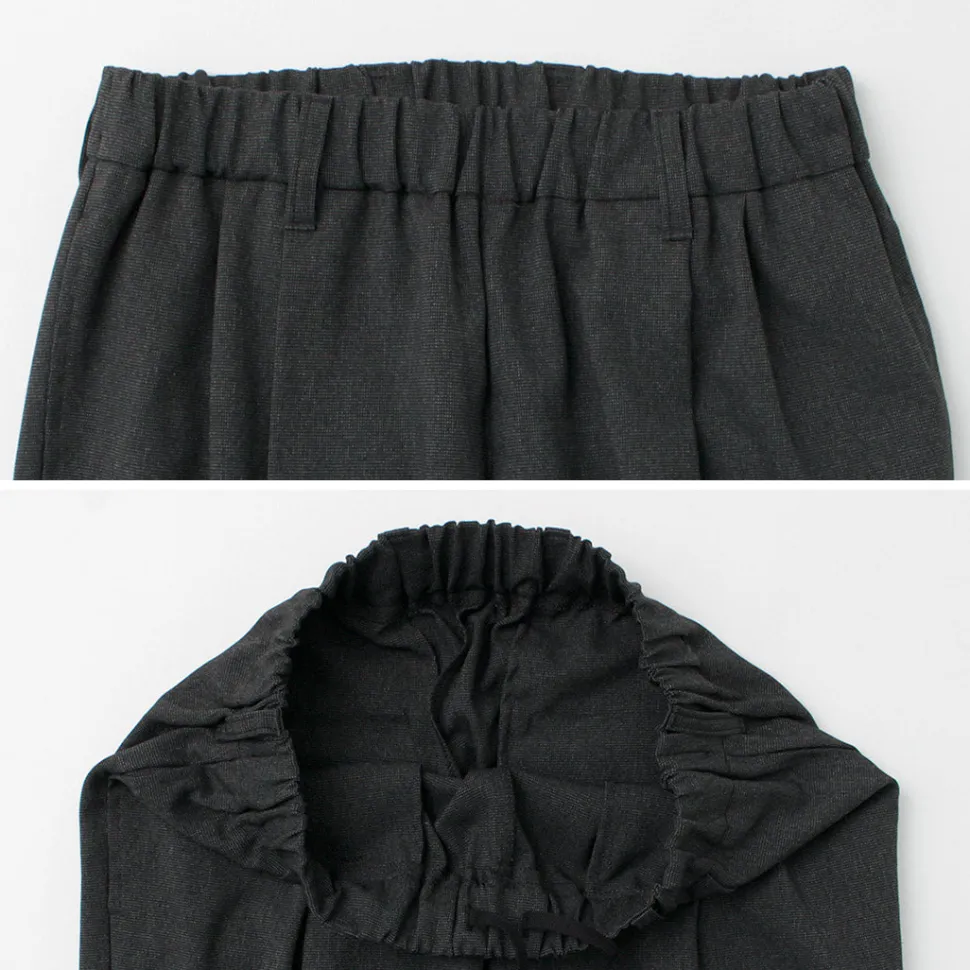 FLISTFIA / Wool-like Tuck Wide Trouesrs