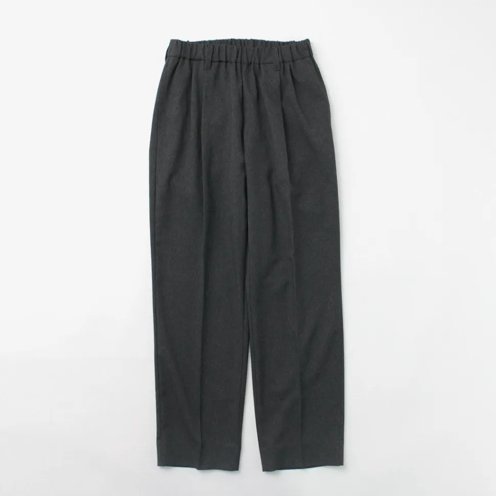 FLISTFIA / Wool-like Tuck Wide Trouesrs
