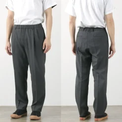 FLISTFIA / Wool-like Tuck Wide Trouesrs