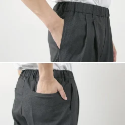 FLISTFIA / Wool-like Tuck Wide Trouesrs