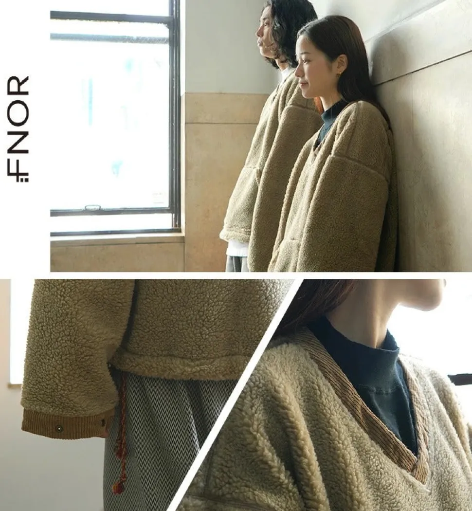 FNOR / V-Neck Boa Pullover