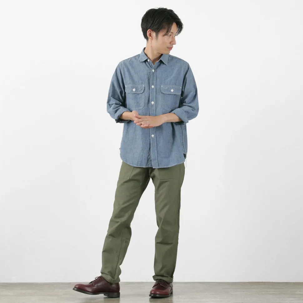 FOB FACTORY / F3494 Chambray work shirt
