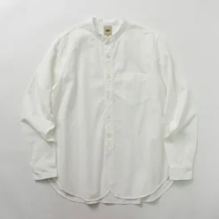 FOB FACTORY / F3429 Long sleeve Ox band collar shirt