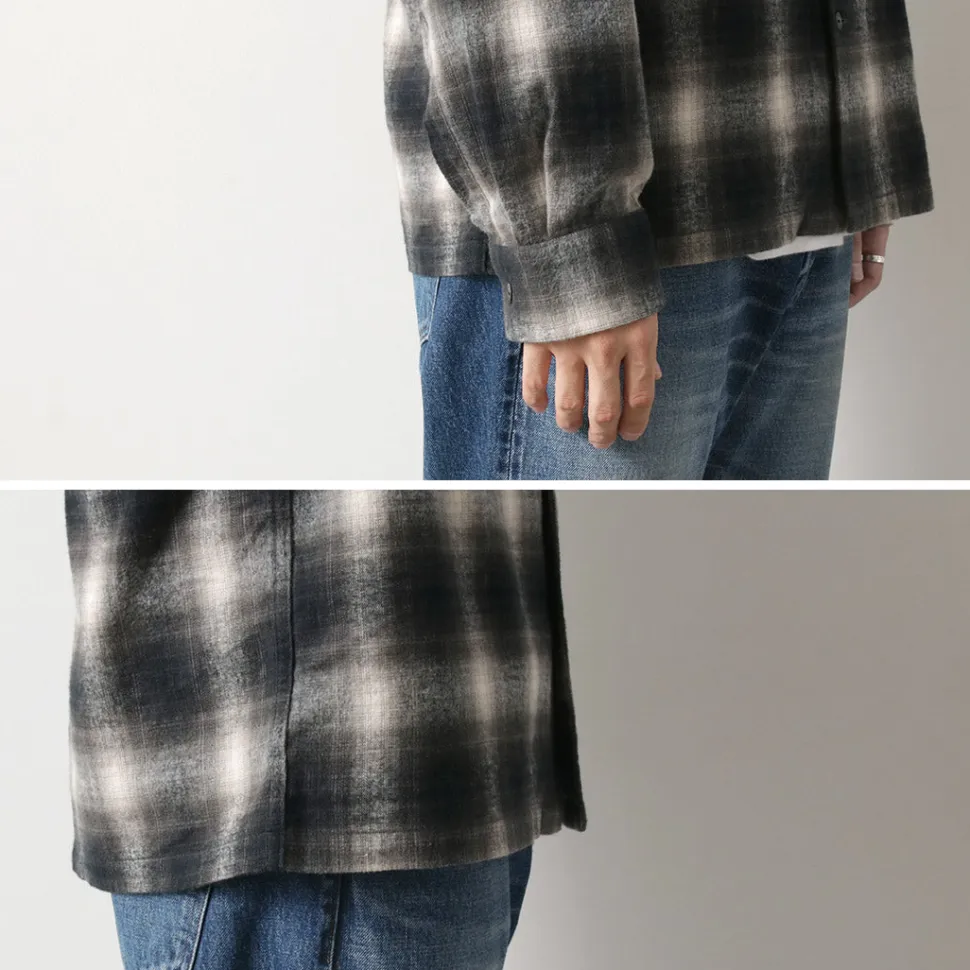 FOB FACTORY / F3505 Nel open collar shirt