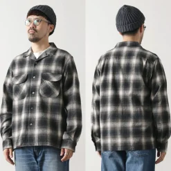 FOB FACTORY / F3505 Nel open collar shirt