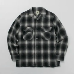 FOB FACTORY / F3505 Nel open collar shirt