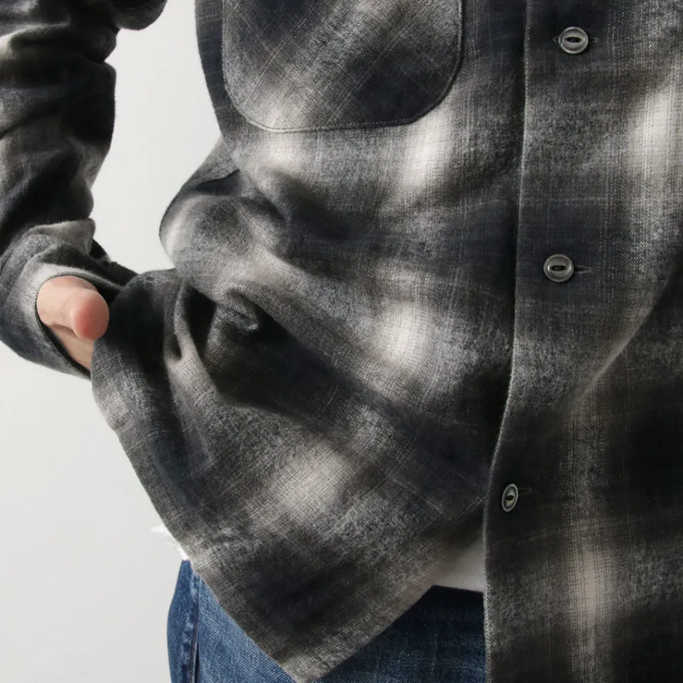 FOB FACTORY / F3505 Nel open collar shirt