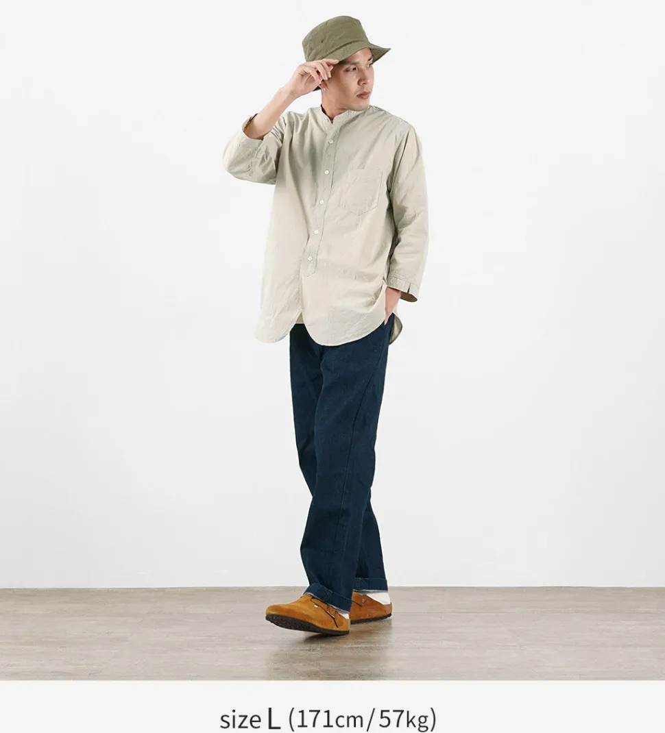 FOB FACTORY / FRC006 military dump band collar shirt