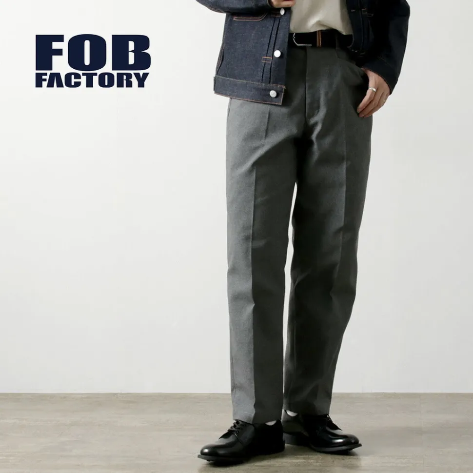FOB FACTORY / F0538 STA-PREST wide pants