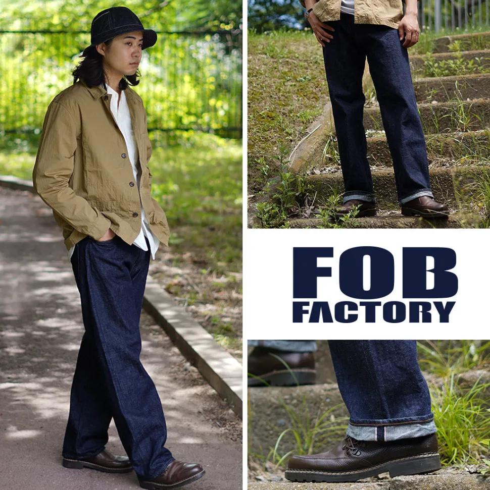 FOB FACTORY / F1147 Wide denim 5P pants