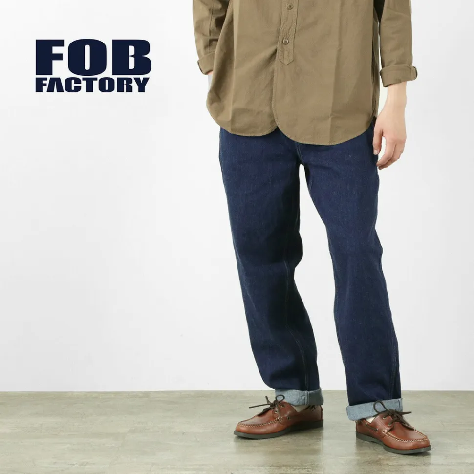 FOB FACTORY / F0511 WW2 Denim deck trousers One wash