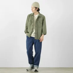 FOB FACTORY / F0511 WW2 Denim deck trousers Used finish