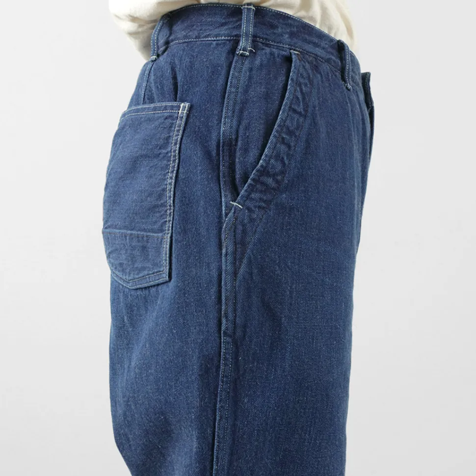 FOB FACTORY / F0511 WW2 Denim deck trousers Used finish