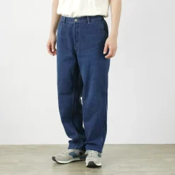 FOB FACTORY / F0511 WW2 Denim deck trousers Used finish