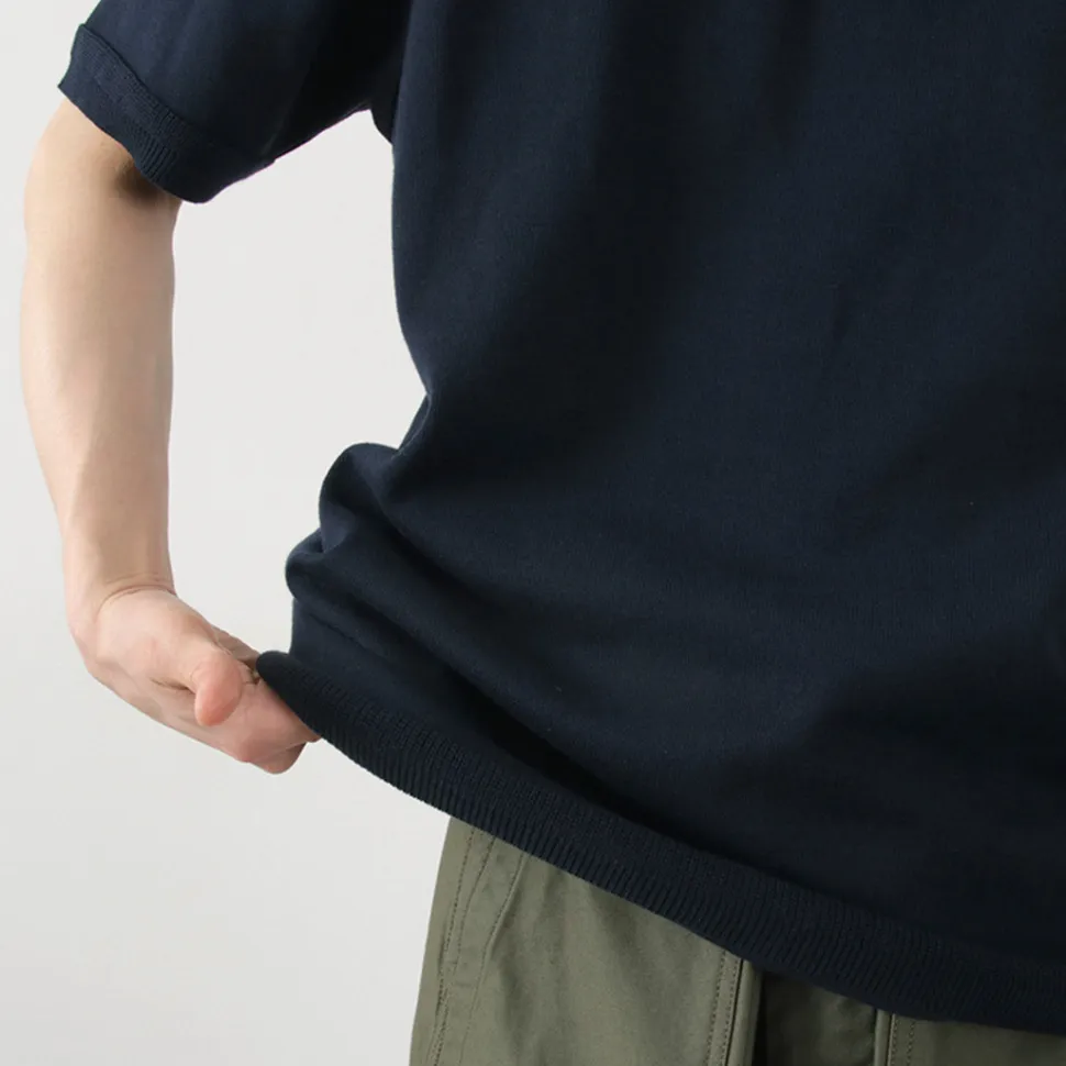 FUJITO / Knit Polo Easy Solid Collar