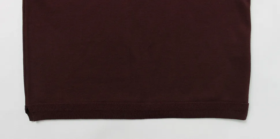 FUJITO / Knit Polo Easy Solid Collar