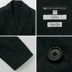 FUJITO / N.O.UN Jacket Cotton Linen Seersucker