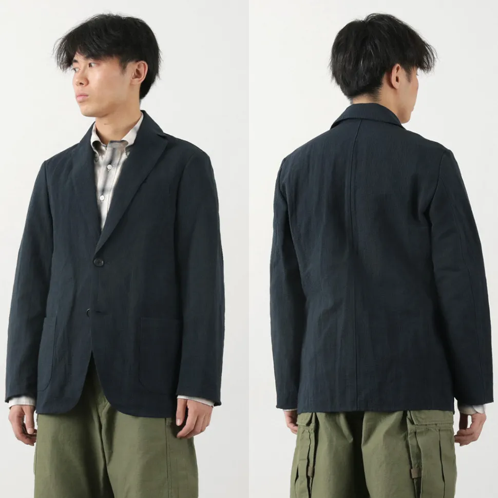 FUJITO / N.O.UN Jacket Cotton Linen Seersucker