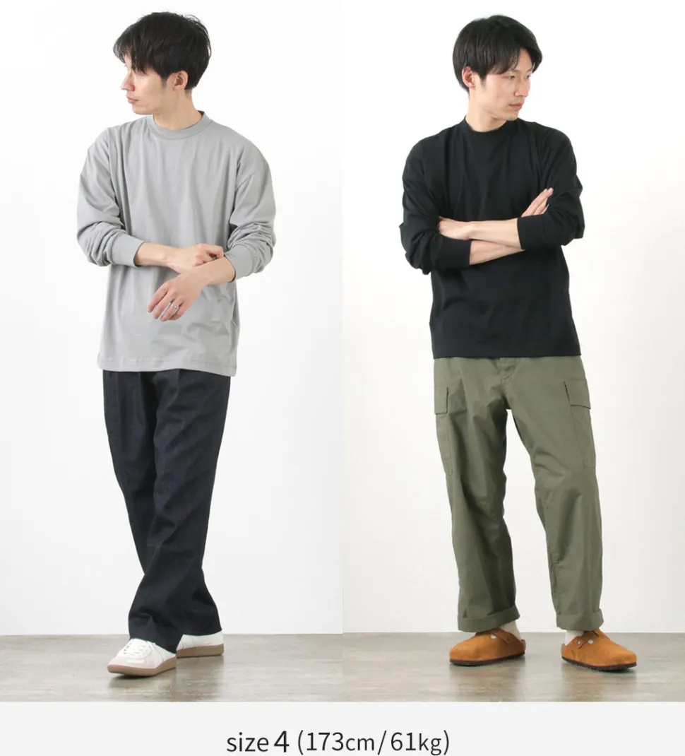 GICIPI / BACCALA Crew Neck Relaxed Fit Long Sleeve T-Shirt