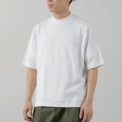 GICIPI / VONGOLA Mock Neck Relaxed Fit Milled T-Shirt