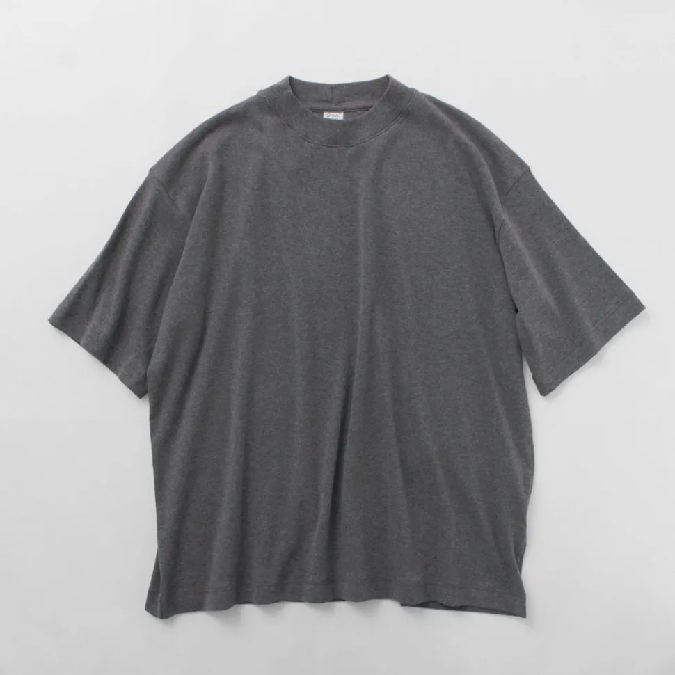 GICIPI / VONGOLA Mock Neck Relaxed Fit Milled T-Shirt