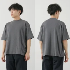GICIPI / VONGOLA Mock Neck Relaxed Fit Milled T-Shirt