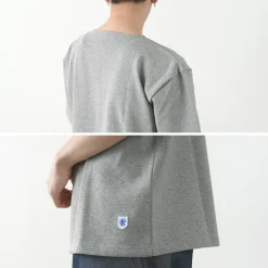 GLACON / Solid colour Boat neck Big shirt